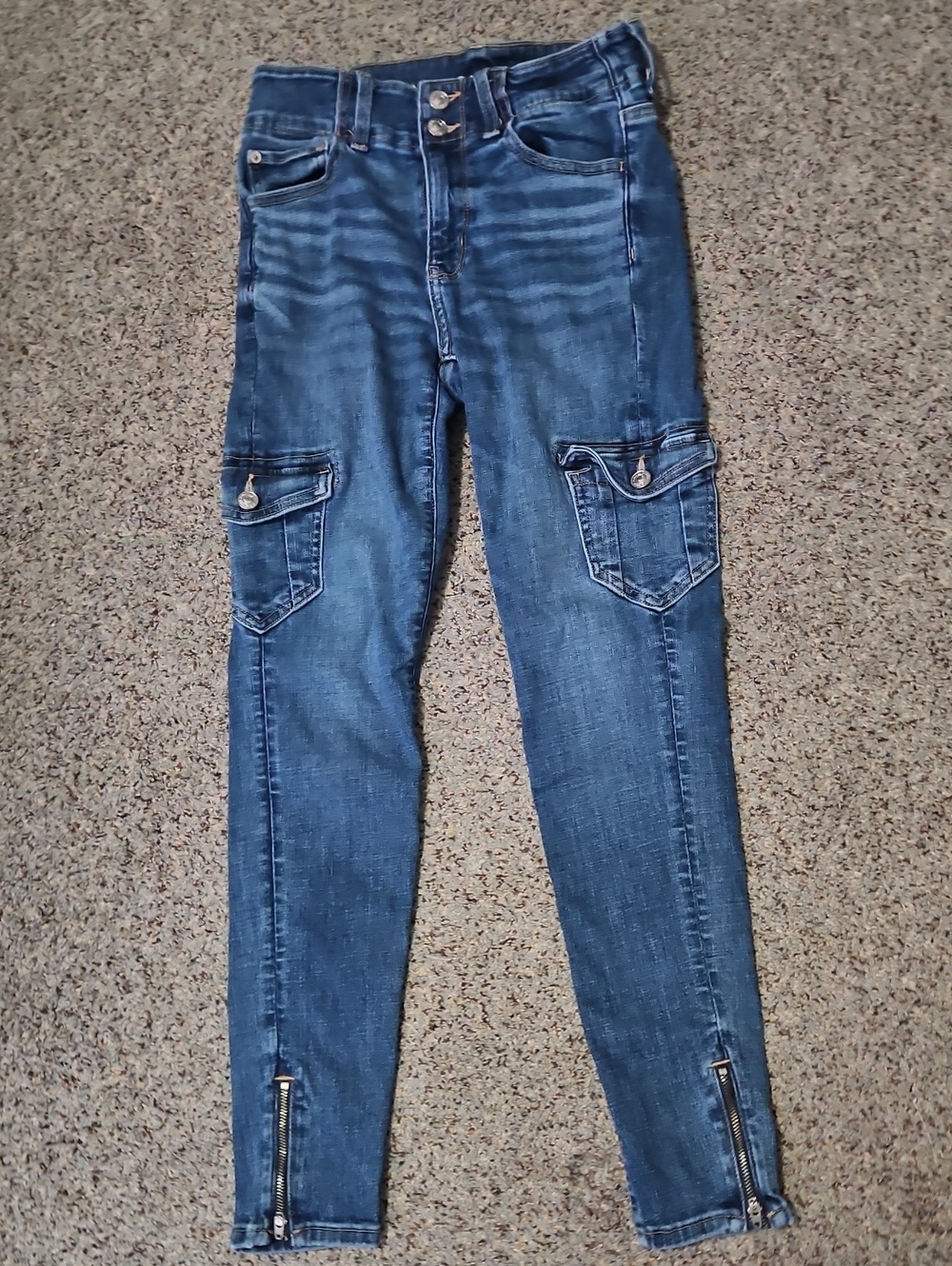 American Eagle Dark Blue Denim Waistband with Branded Label